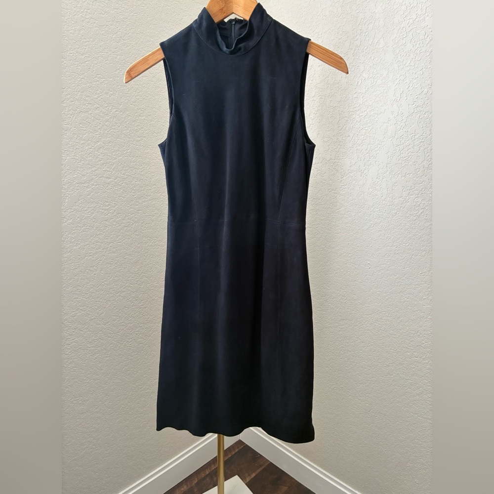 Theory Navy Suede Dress